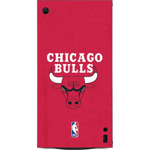 NBA Chicago Bulls Red Distressed XBox Series X Digital Edition Console Skin